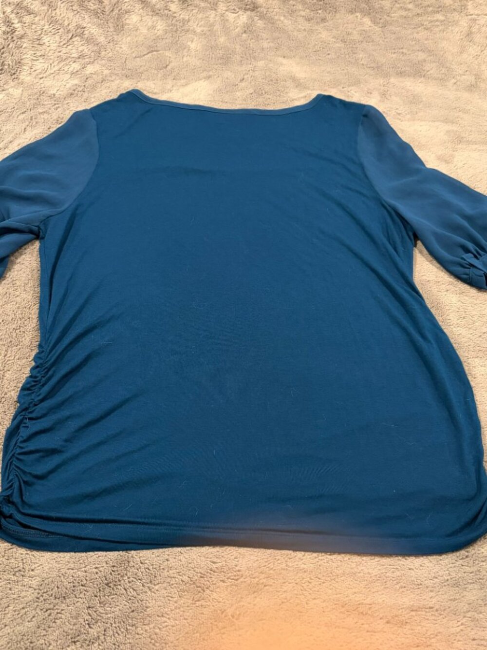 Lane Bryant blue shirt with sheer top, size 14/16 - Picture 12 of 12